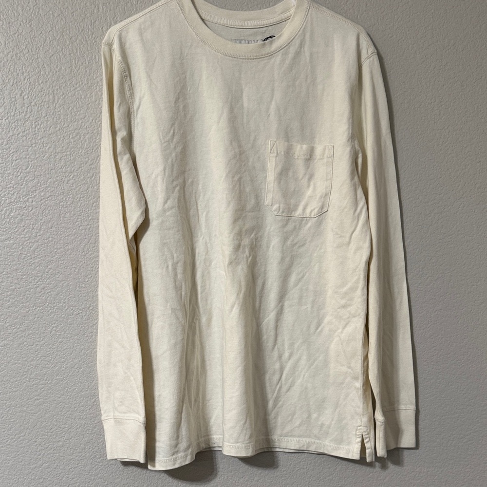 Men's Cream Long Sleeve Shirt
